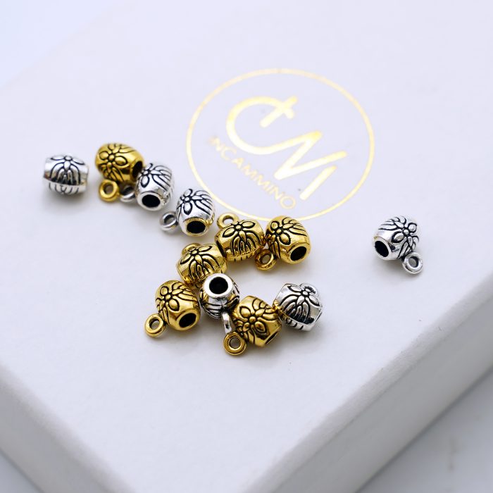 DIY三通鼓珠-带花纹-带圈-0.6x0.5cm-10个/包 Catholic religious art