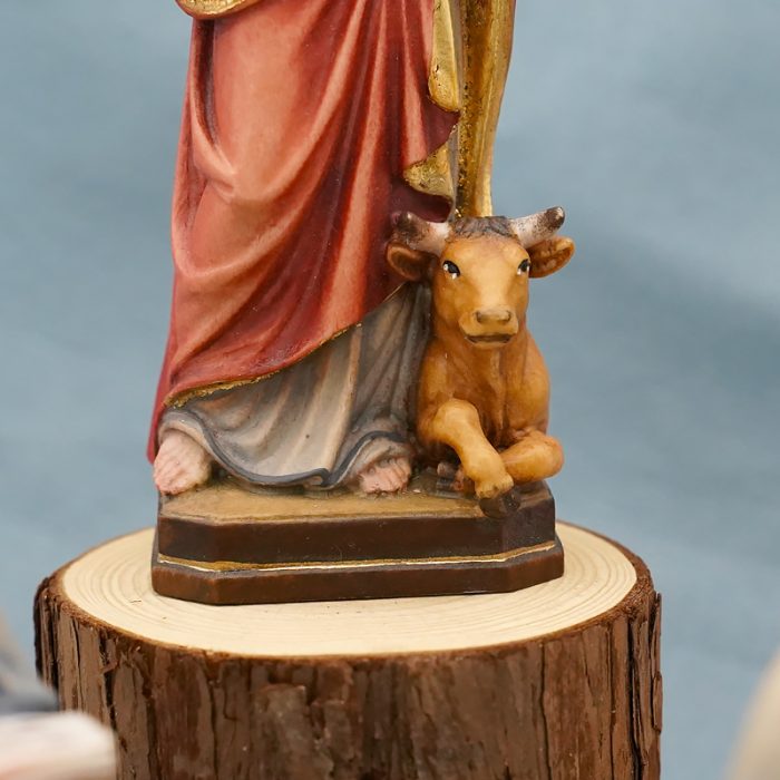 【现货】木雕-圣使路加-12厘米 Catholic religious art