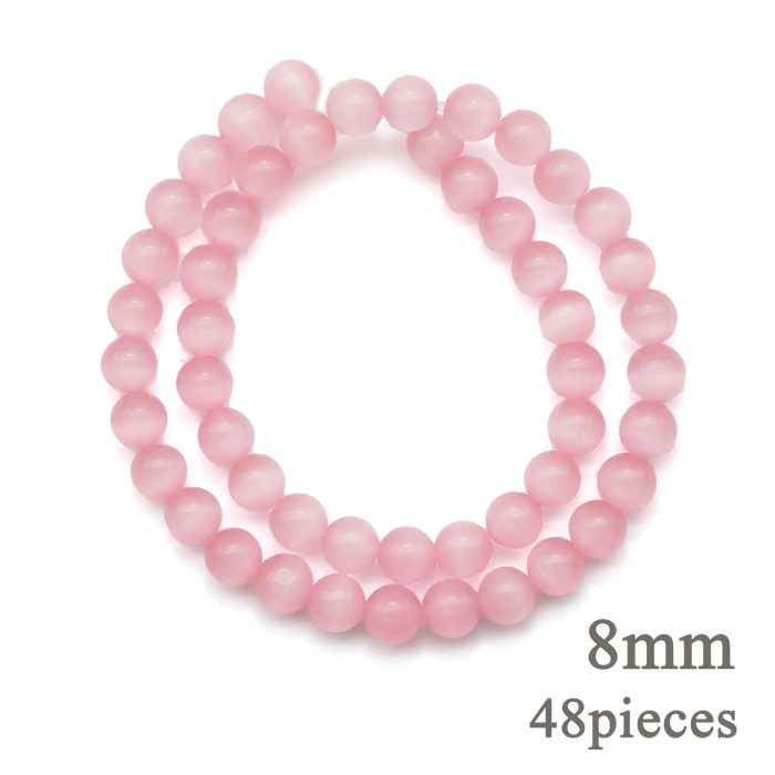 DIY珠子-桃花粉猫眼8mm（1条约48颗） Catholic religious art