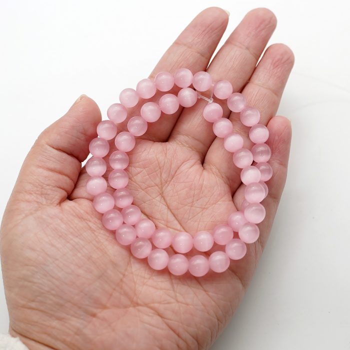 DIY珠子-桃花粉猫眼8mm（1条约48颗） Catholic religious art
