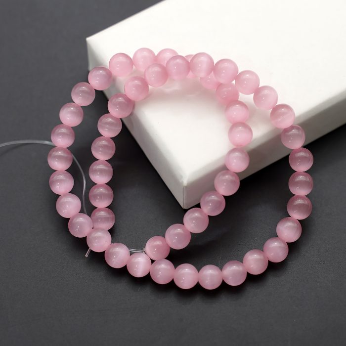 DIY珠子-桃花粉猫眼8mm（1条约48颗） Catholic religious art