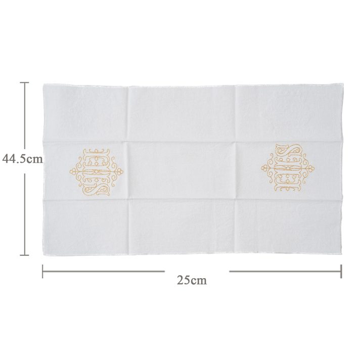 Corporal Cloth - JHS Symbol - Embroidered - 44.5x25cm (Set of 4) Catholic religious art