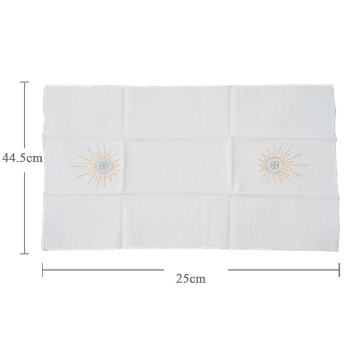 Corporal Cloth - Eucharistic Symbol - Embroidered - 44.5x25cm (Set of 4) Catholic religious art