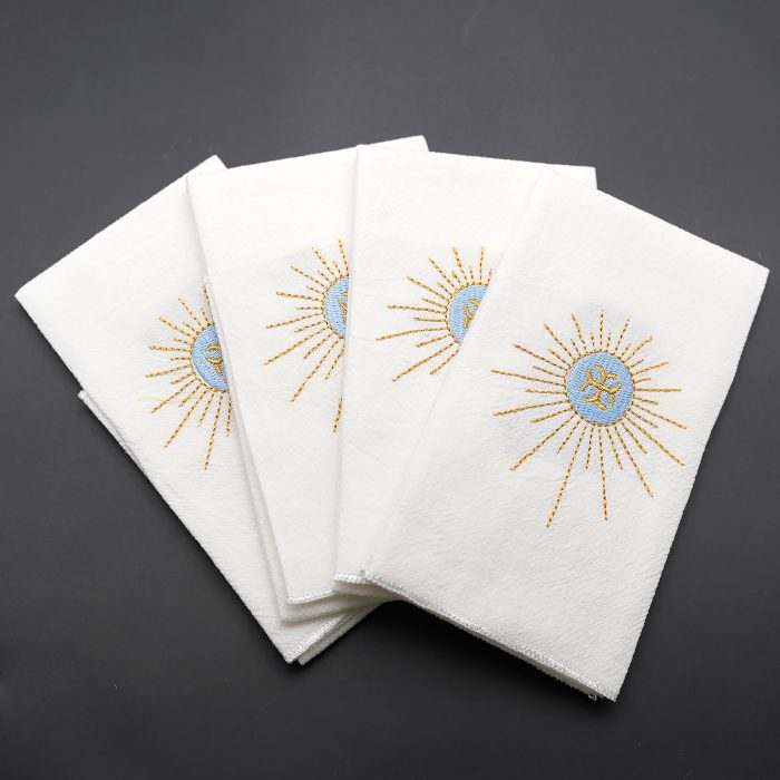 Corporal Cloth - Eucharistic Symbol - Embroidered - 44.5x25cm (Set of 4) Catholic religious art