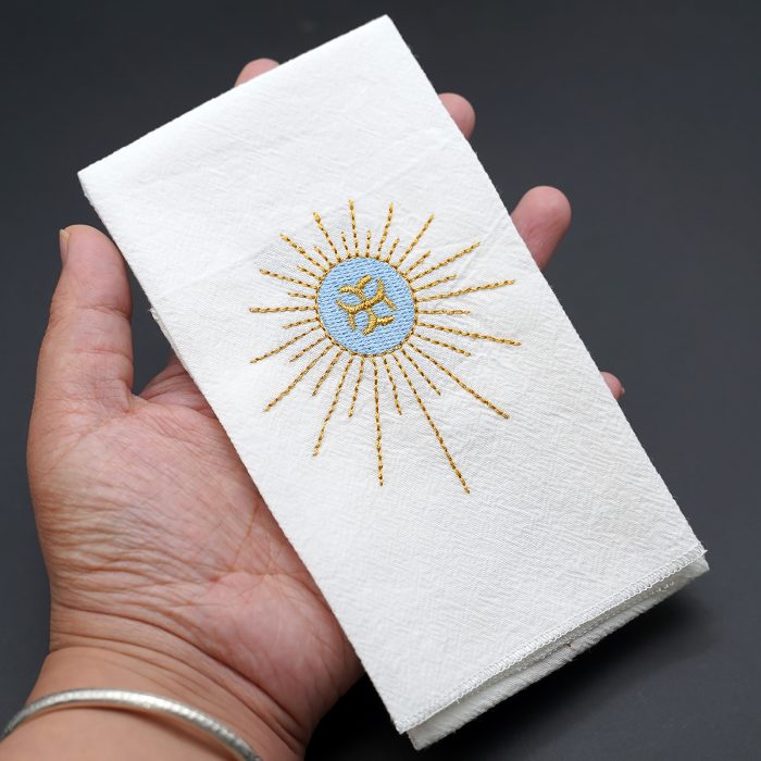 Corporal Cloth - Eucharistic Symbol - Embroidered - 44.5x25cm (Set of 4) Catholic religious art