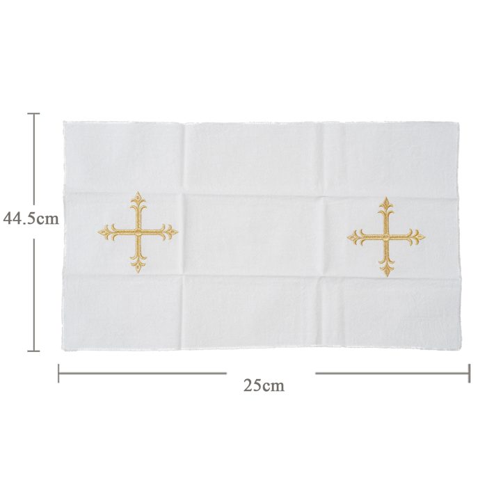 Corporal Cloth - Gothic Cross - Embroidered - 44.5x25cm (Set of 4) Catholic religious art