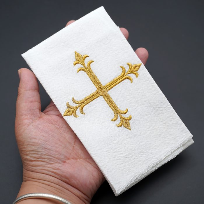 Corporal Cloth - Gothic Cross - Embroidered - 44.5x25cm (Set of 4) Catholic religious art