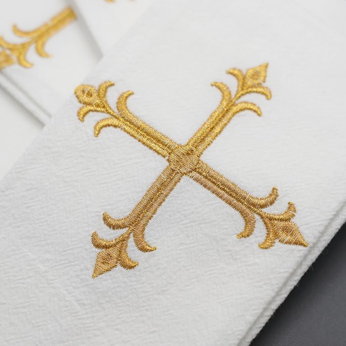 Corporal Cloth - Gothic Cross - Embroidered - 44.5x25cm (Set of 4) Catholic religious art