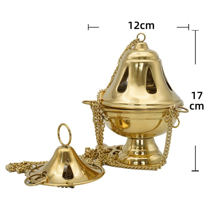 【现货】提炉-金色-黄铜带内胆-17cm Catholic religious art