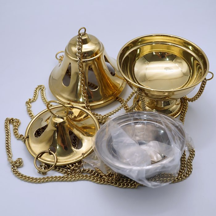 【现货】提炉-金色-黄铜带内胆-17cm Catholic religious art