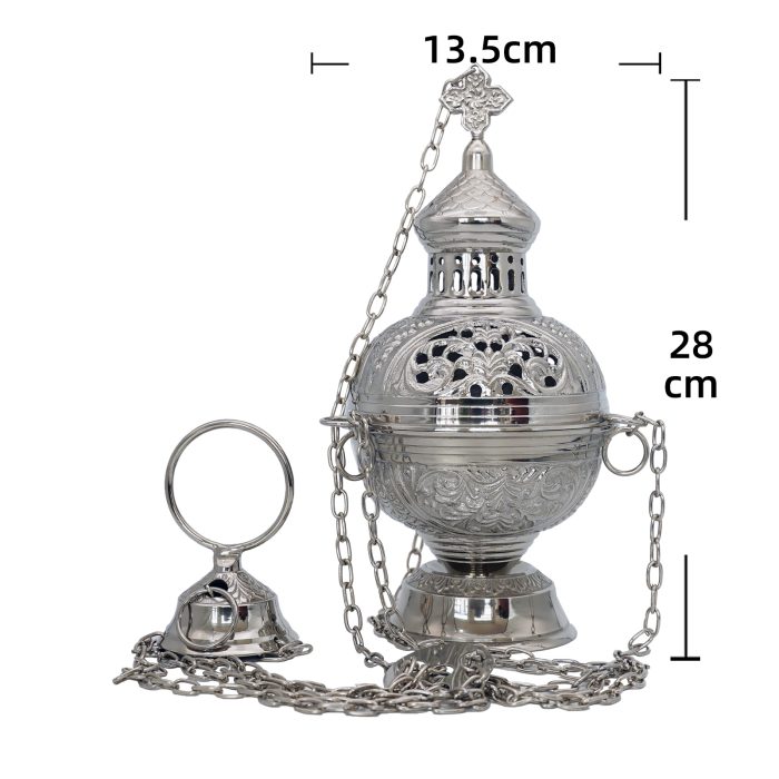 【现货】提炉-银色-黄铜带内胆-28cm Catholic religious art