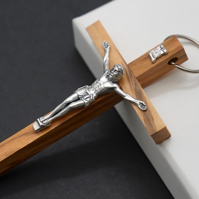 十字架-基督-橄榄木制-锌合金-10x5cm Catholic religious art