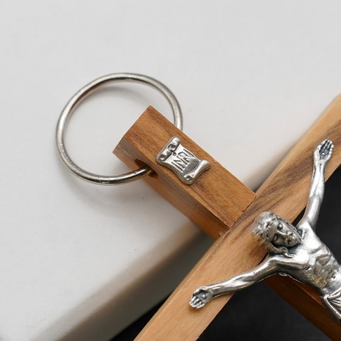 十字架-基督-橄榄木制-锌合金-10x5cm Catholic religious art