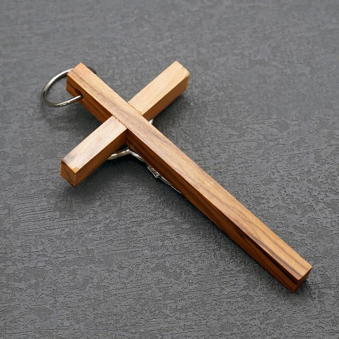 十字架-基督-橄榄木制-锌合金-10x5cm Catholic religious art
