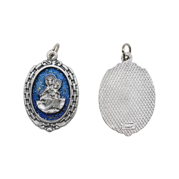 DIY小吊牌-圣衣-锌合金-蓝珐琅-2.8cm Catholic religious art