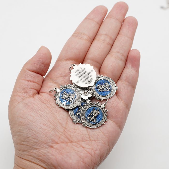 合金圣牌-基多福-蓝珐琅-2.4x2.2cm Catholic religious art