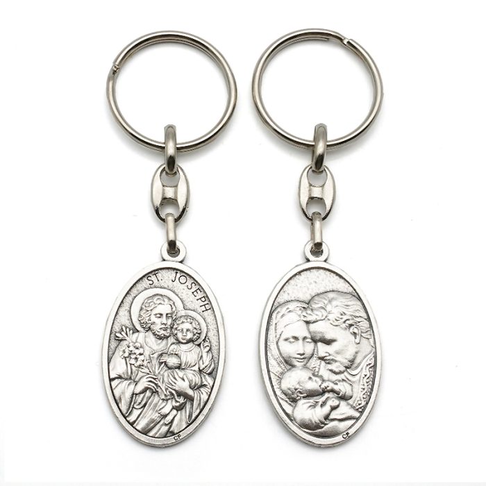 钥匙扣-若瑟+家庭-4cm Catholic religious art