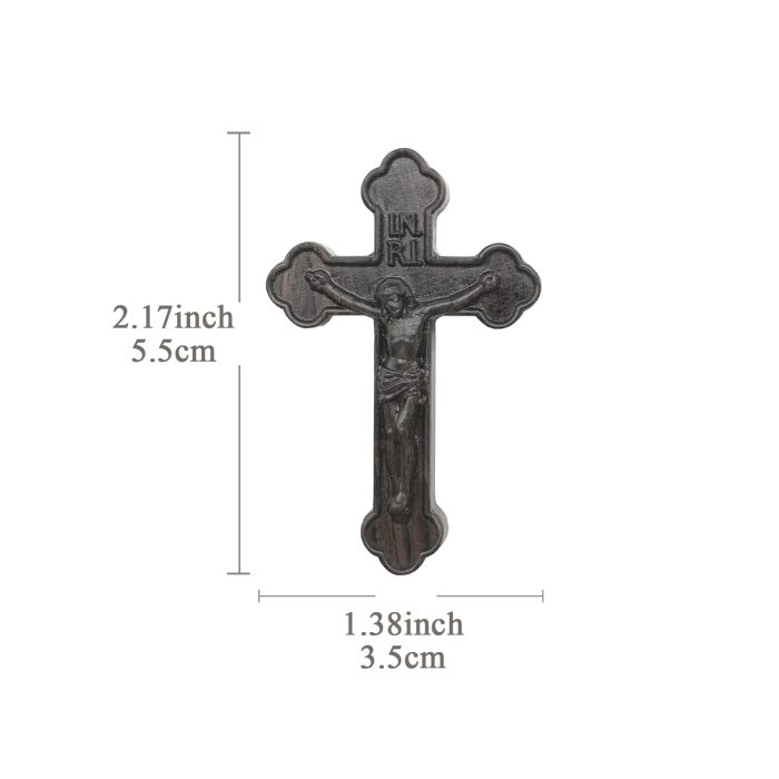 DIY十字架-黑檀木-5.5x3.5cm Catholic religious art