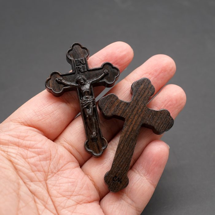 DIY十字架-黑檀木-5.5x3.5cm Catholic religious art
