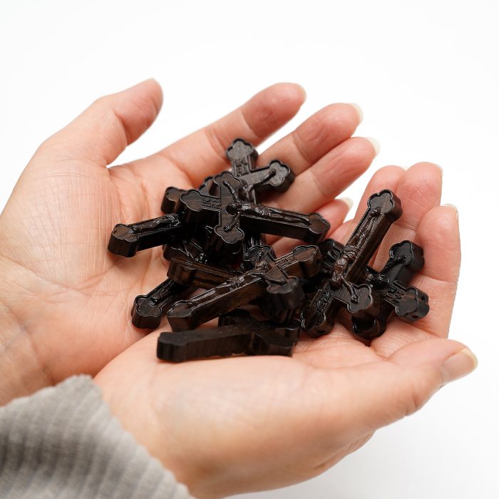 DIY十字架-黑檀木-5.5x3.5cm Catholic religious art