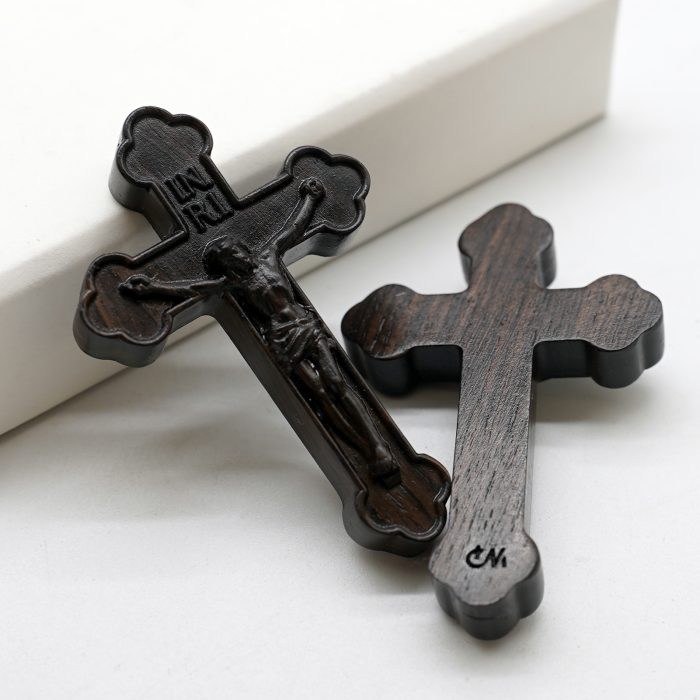 DIY十字架-黑檀木-5.5x3.5cm Catholic religious art