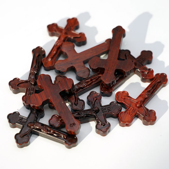 DIY十字架-紫檀木-5.5x3.5cm Catholic religious art
