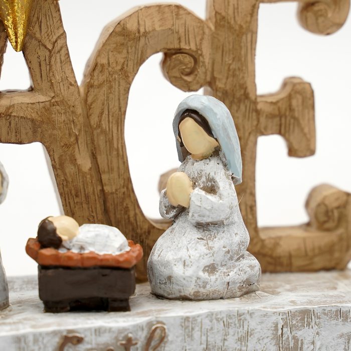 圣诞节-PEACE摆件-马槽-15x9.7cm Catholic religious art