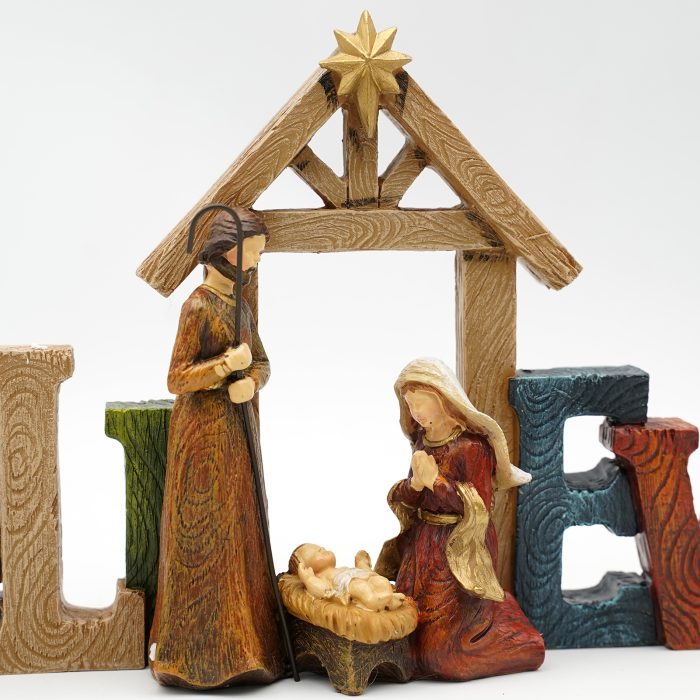 圣诞节-Believe-家庭马槽-房子摆件-18.5x15cm Catholic religious art