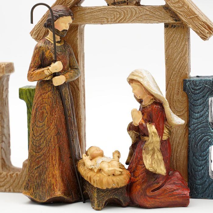 圣诞节-Believe-家庭马槽-房子摆件-18.5x15cm Catholic religious art