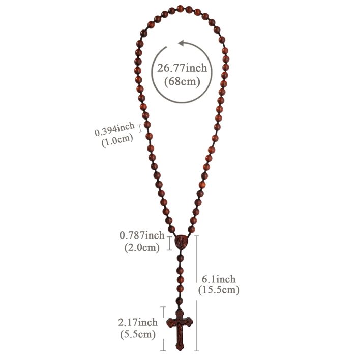 玫瑰念珠-皇冠圣母子-紫檀-绳编-10mm送念珠包 Catholic religious art