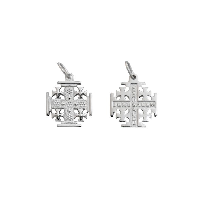 DIY十字架-耶路撒冷-电白/做旧-925银-1.5/1.0cm Catholic religious art