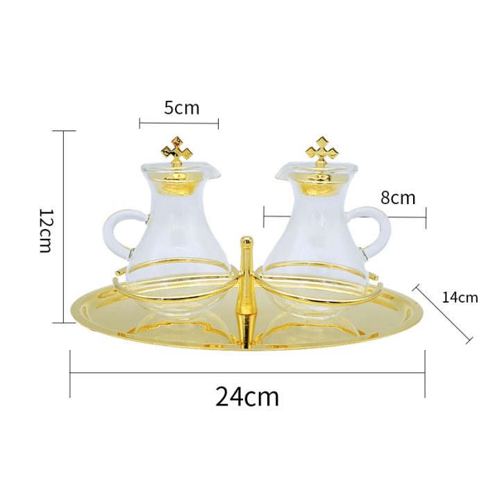 金色托盘-酒水瓶酒水壶-23x14 cm-100ml Catholic religious art