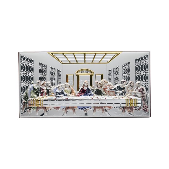 银浮雕-最后的晚餐-12x23cm Catholic religious art