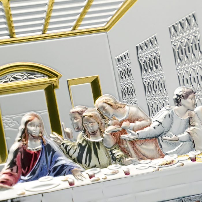 银浮雕-最后的晚餐-12x23cm Catholic religious art