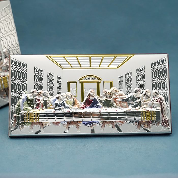 银浮雕-最后的晚餐-12x23cm Catholic religious art