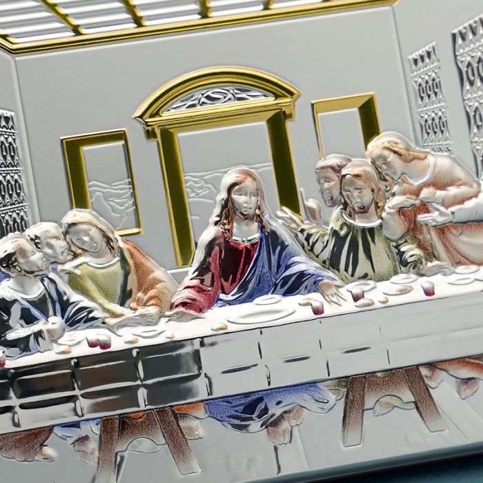 银浮雕-最后的晚餐-12x23cm Catholic religious art