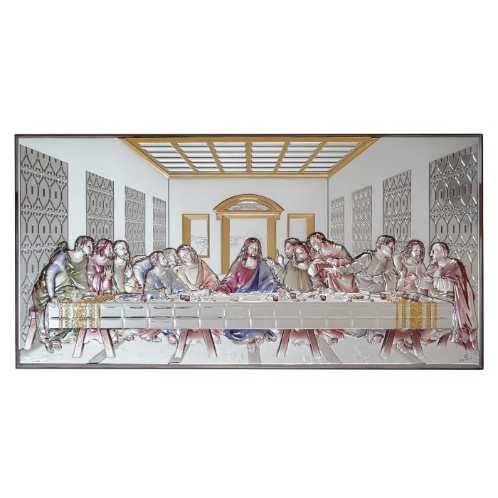 银浮雕-最后的晚餐-60x30CM Catholic religious art
