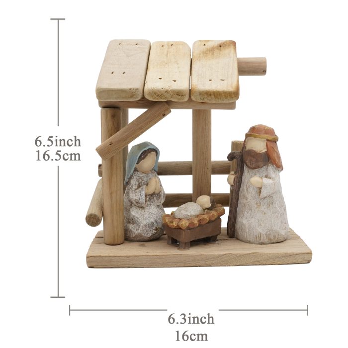 圣诞节-木屋摆件-圣诞马槽-16cm Catholic religious art