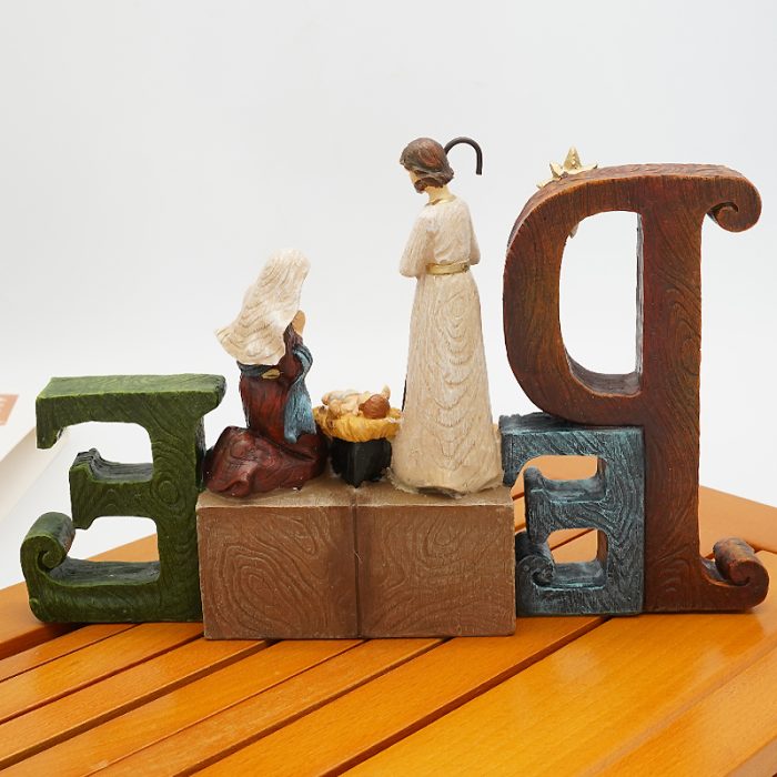 圣诞节-PEACE摆件-圣诞马槽-14x23cm Catholic religious art