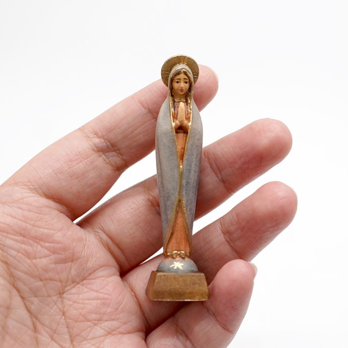 【现货】木雕_法蒂玛圣母抽象款 7厘米 Catholic religious art