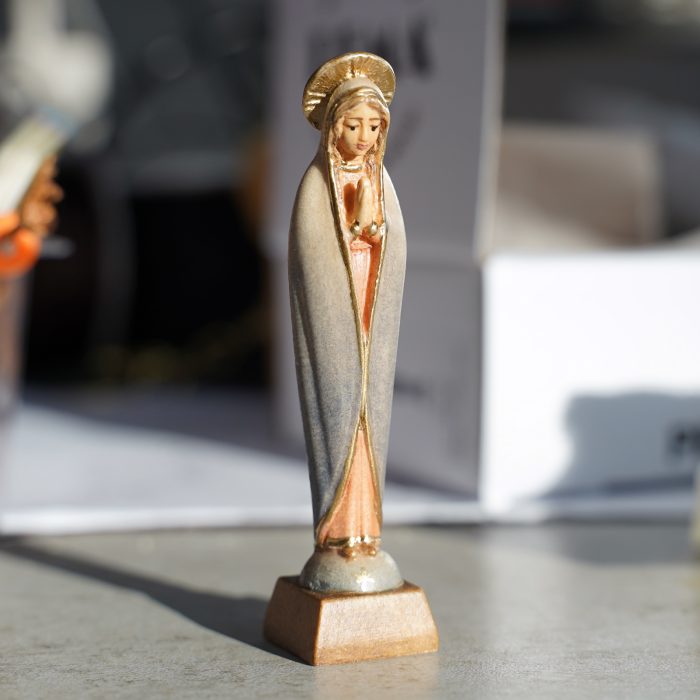 【现货】木雕_法蒂玛圣母抽象款 7厘米 Catholic religious art