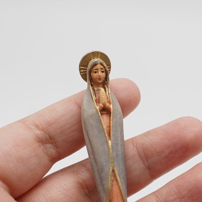 【现货】木雕_法蒂玛圣母抽象款 7厘米 Catholic religious art