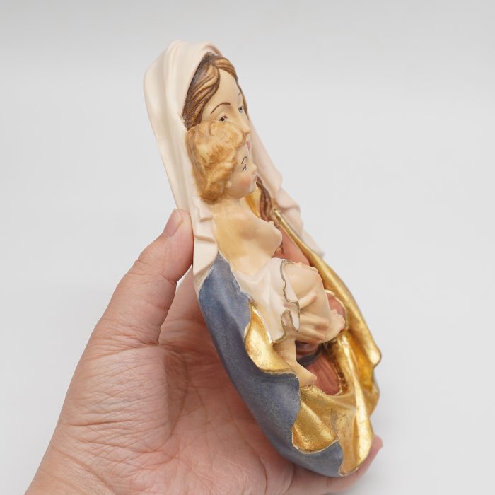 【现货】木雕-墙挂圣母拉斐尔-19cm Catholic religious art