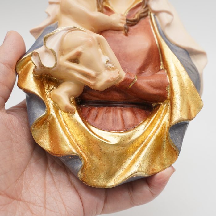 【现货】木雕-墙挂圣母拉斐尔-19cm Catholic religious art