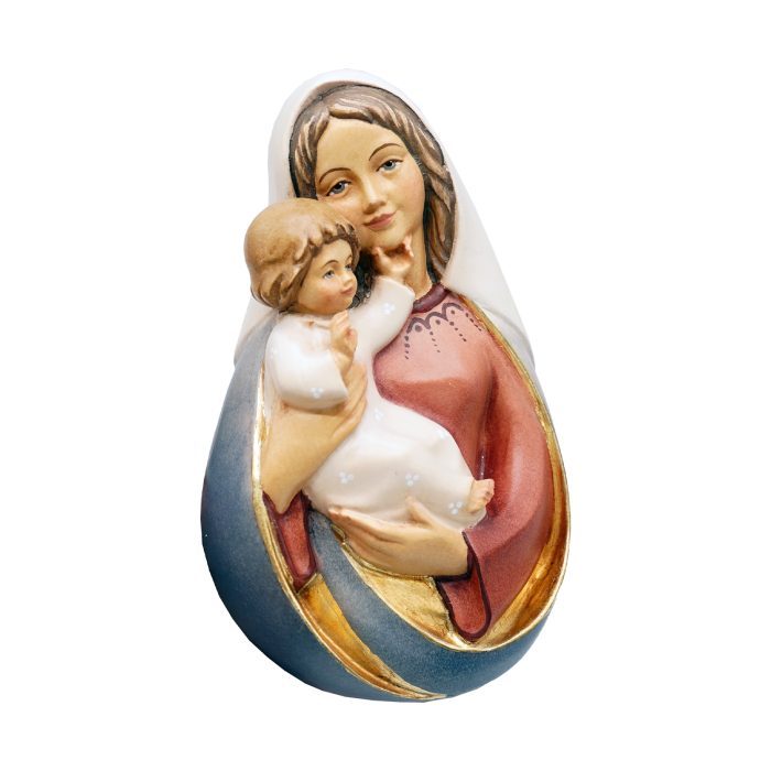 【现货】木雕-墙挂圣母抱耶稣-20cm Catholic religious art