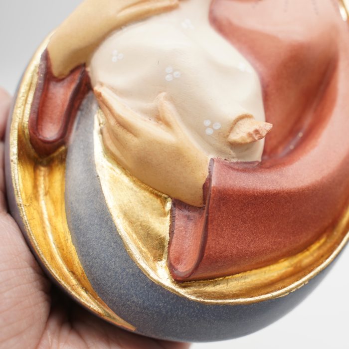 【现货】木雕-墙挂圣母抱耶稣-20cm Catholic religious art