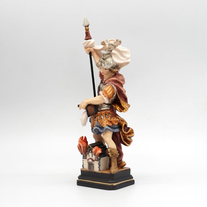 【现货】木雕-圣福里安-18厘米彩色 Catholic religious art