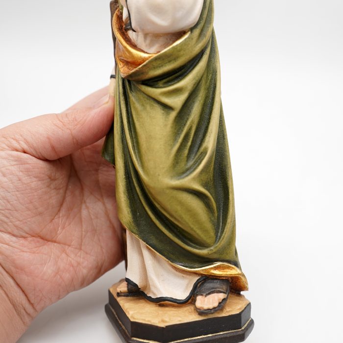 【现货】木雕-阿尔卑斯木雕-圣达窦-彩色-22cm Catholic religious art