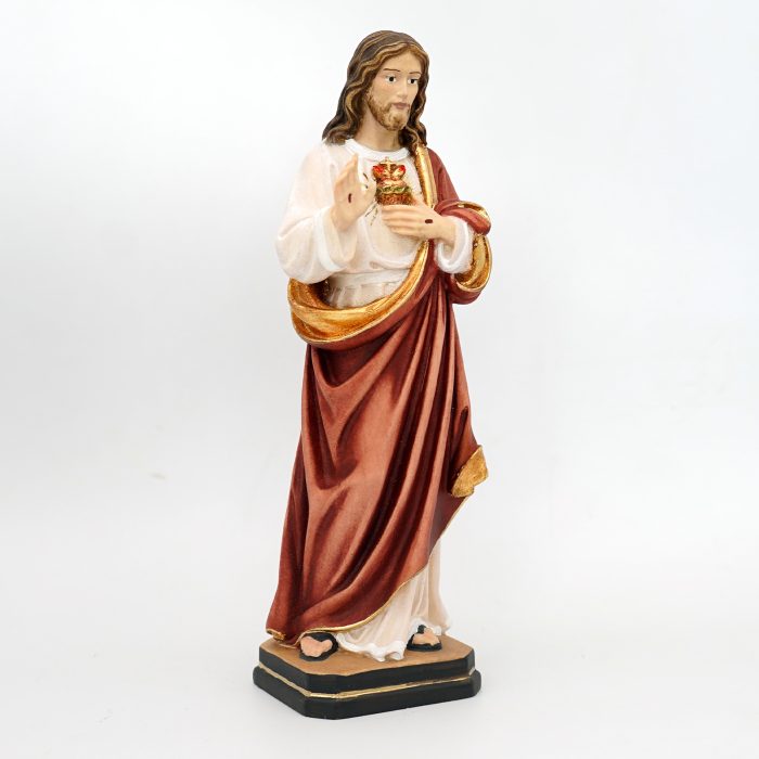 【现货】现货木雕-耶稣圣心-21厘米 Catholic religious art