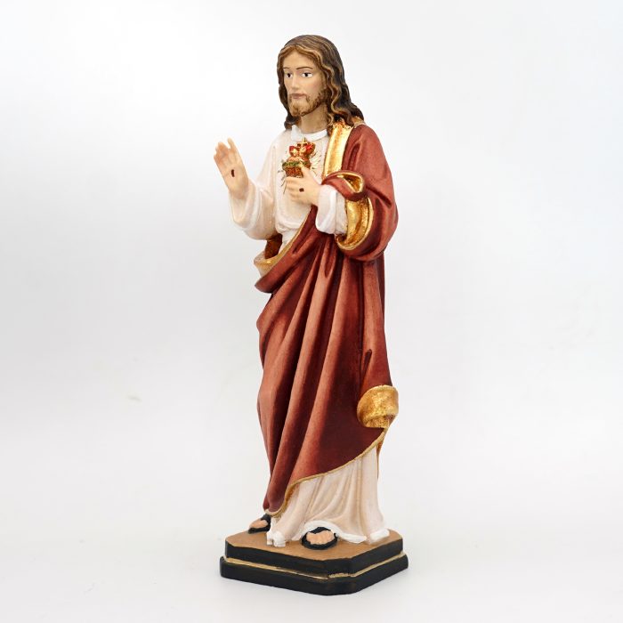 【现货】现货木雕-耶稣圣心-21厘米 Catholic religious art